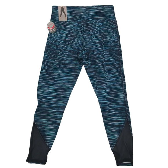 Bally Total Fitness Womens High Rise Blue Skinny Active 27 In Leggings Size XL - Picture 1 of 10